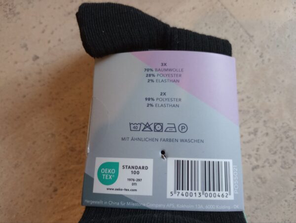 NEU mit Etikett - 5 Paar Damensocken in 5 Farben (70% Baumwolle) Gr. 35-38