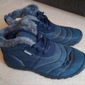 NEU - blaue wasserabweisende Fleece Winter-Barfußschuhe Gr. 36