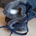 NEU - blaue wasserabweisende Fleece Winter-Barfußschuhe Gr. 36