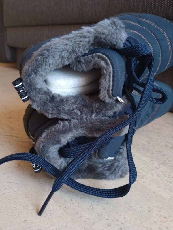 NEU - blaue wasserabweisende Fleece Winter-Barfußschuhe Gr. 36