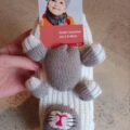 NEU mit Etikett - weiße Kinder Socken mit 3D Motiv Katze Gr. 35-38 (mit Anti-Rutsch-Noppen)
