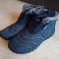 NEU - blaue wasserabweisende Fleece Winter-Barfußschuhe Gr. 36