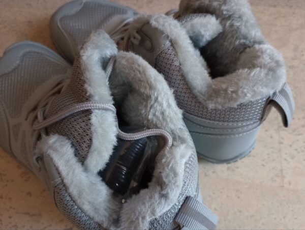 NEU - Warme graue wasserabweisende Winter-Barfußschuhe Gr. 37