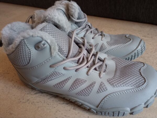 NEU - Warme graue wasserabweisende Winter-Barfußschuhe Gr. 37