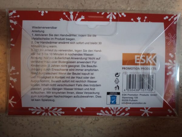 NEU mit Verpackung!!! - Igel Handwärmer 2 Stück, Paar NEU mit Verpackung!!! - Igel Handwärmer 2 Stück, Paar