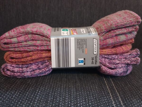 NEU - 3 Paar, Stück Multicolour Socken Gr. 39-42 (93 % Baumwolle)