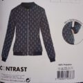 NEU - dunkelblau mit weißem Muster Blouson Jacke Größe M