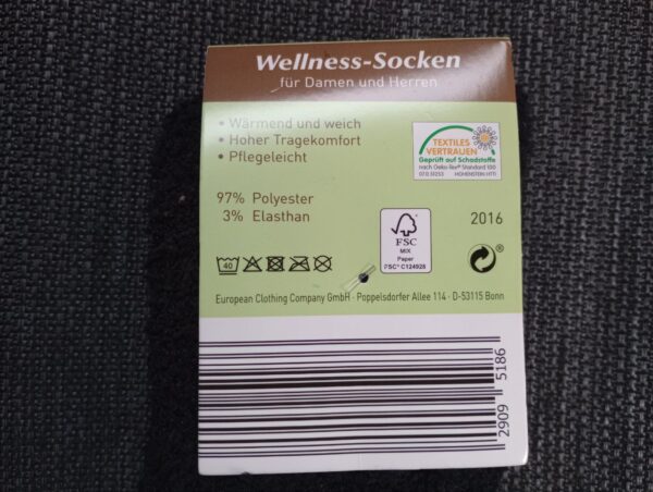 NEU - schwarze Wellness Socken für Damen und Herren Gr. 35-38