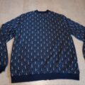 NEU - dunkelblau mit weißem Muster Blouson Jacke Größe M
