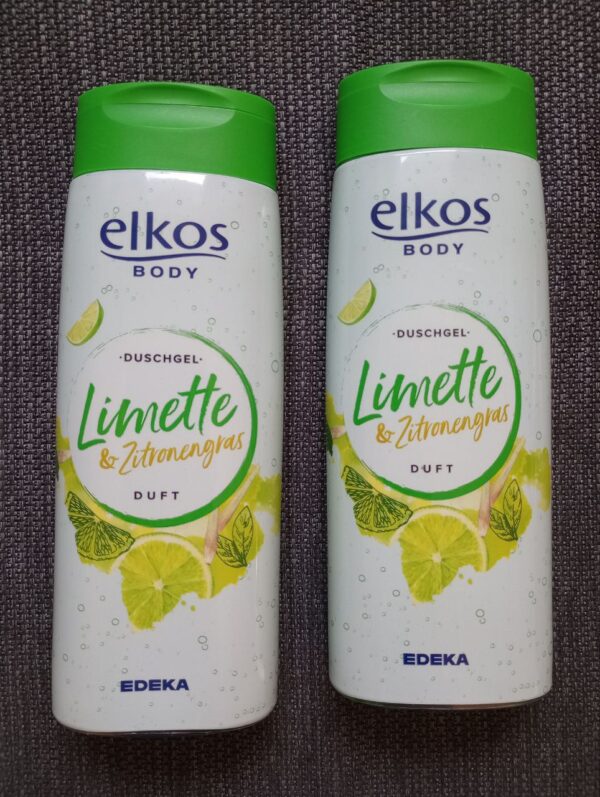 NEU ungeöffnet 2x elkos Body Duschgel Limette Zitronengras 400ml