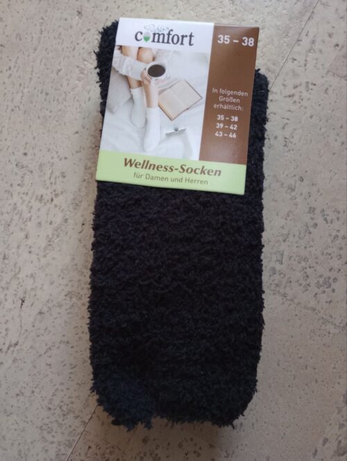 NEU - schwarze Wellness Socken für Damen und Herren Gr. 35-38