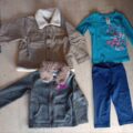 Kleidungspaket Gr. 86-98 Langarmshirt, Jacke, Hose 100% Baumwolle