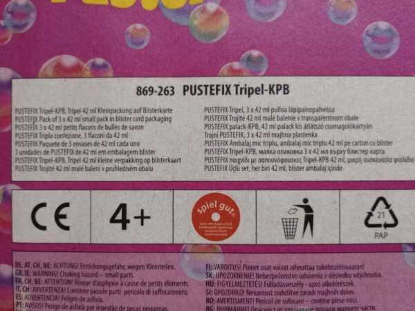 NEU - Pustefix Seifenblasen 3er Set + 1x 70 ml mit 2 Ringe+Schale