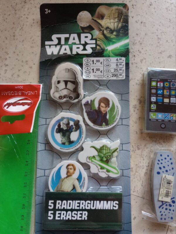 Neu - Star Wars, Piraten, Tier & Handy Radierer, Lineal, Notizbuch, Parabel