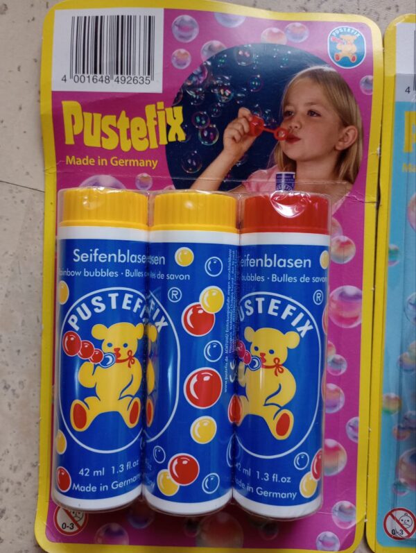 NEU - Pustefix Seifenblasen 3er Set + 1x 70 ml mit 2 Ringe+Schale