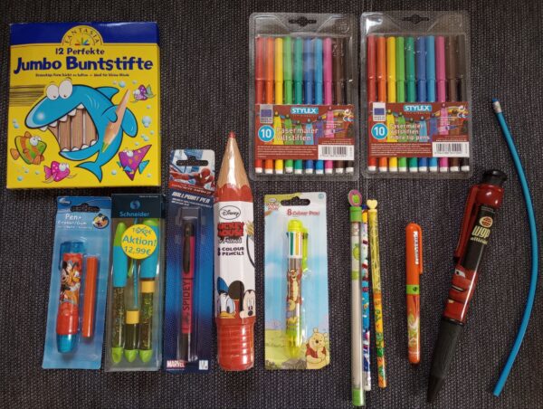 NEU - Buntstifte, Filzstifte, Bleistifte, Füller von Schneider, Cars, Disney